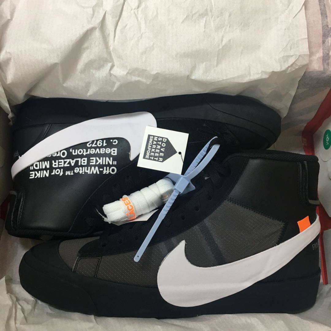 On Hand Nike Off White Blazer Grim Reaper Black Men S Fashion Footwear Sneakers On Carousell