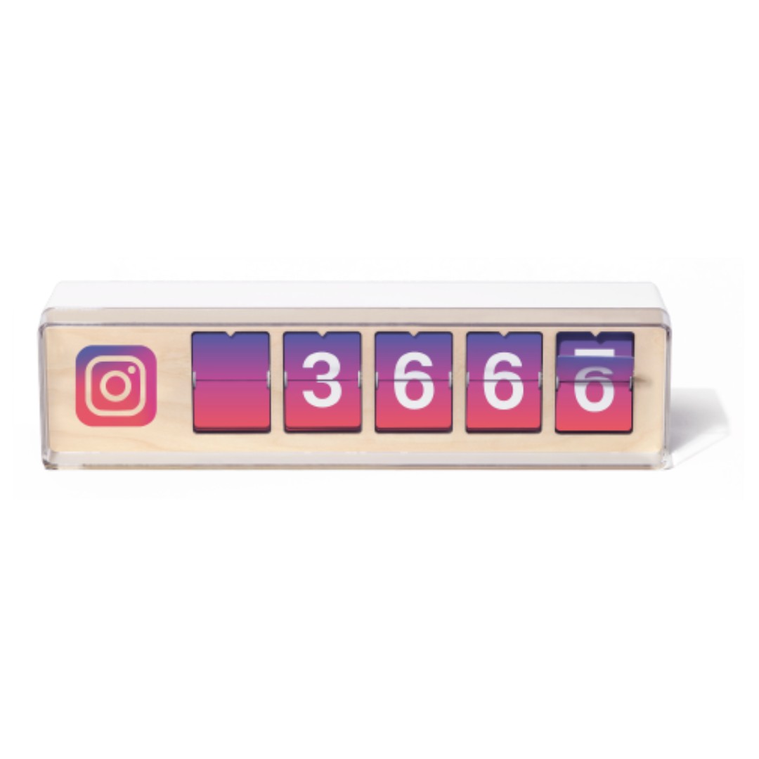  Smiirl - Instant Instagram Follower Counter - Connected to Your  Professional Social Networks in Real Time - Visibility and Loyalty Booster  - Wooden Design - Wi-Fi - 7 Digits : Everything Else