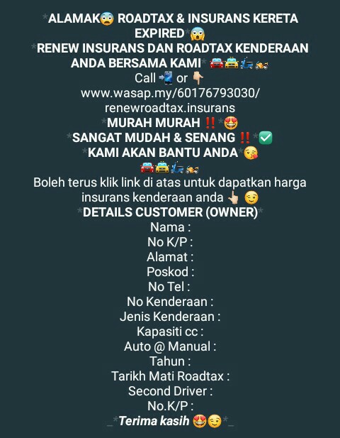 Renew R.Tax u0026 Insurans Car, Cars, Vehicle Rentals on Carousell
