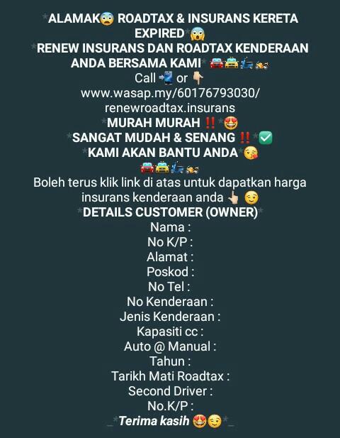 Renew R.Tax u0026 Insurans Car, Cars, Vehicle Rentals on Carousell