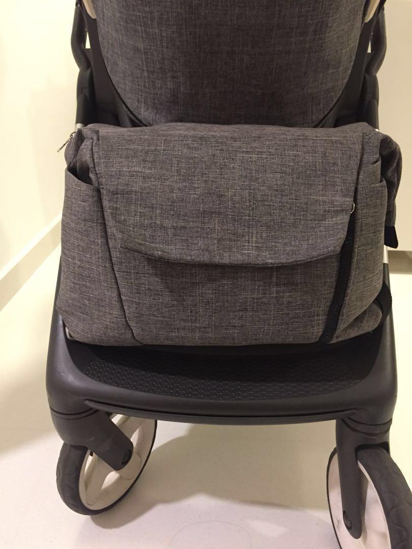 stokke changing bag black melange
