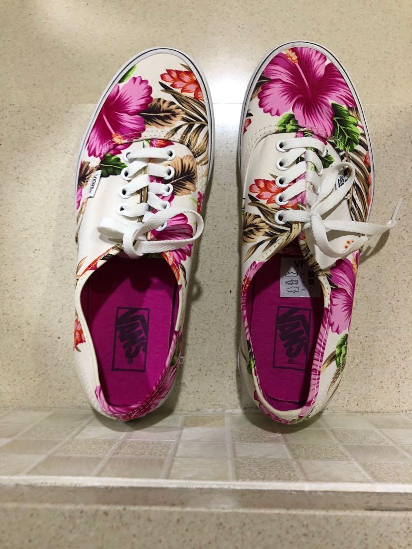 vans flower sneakers