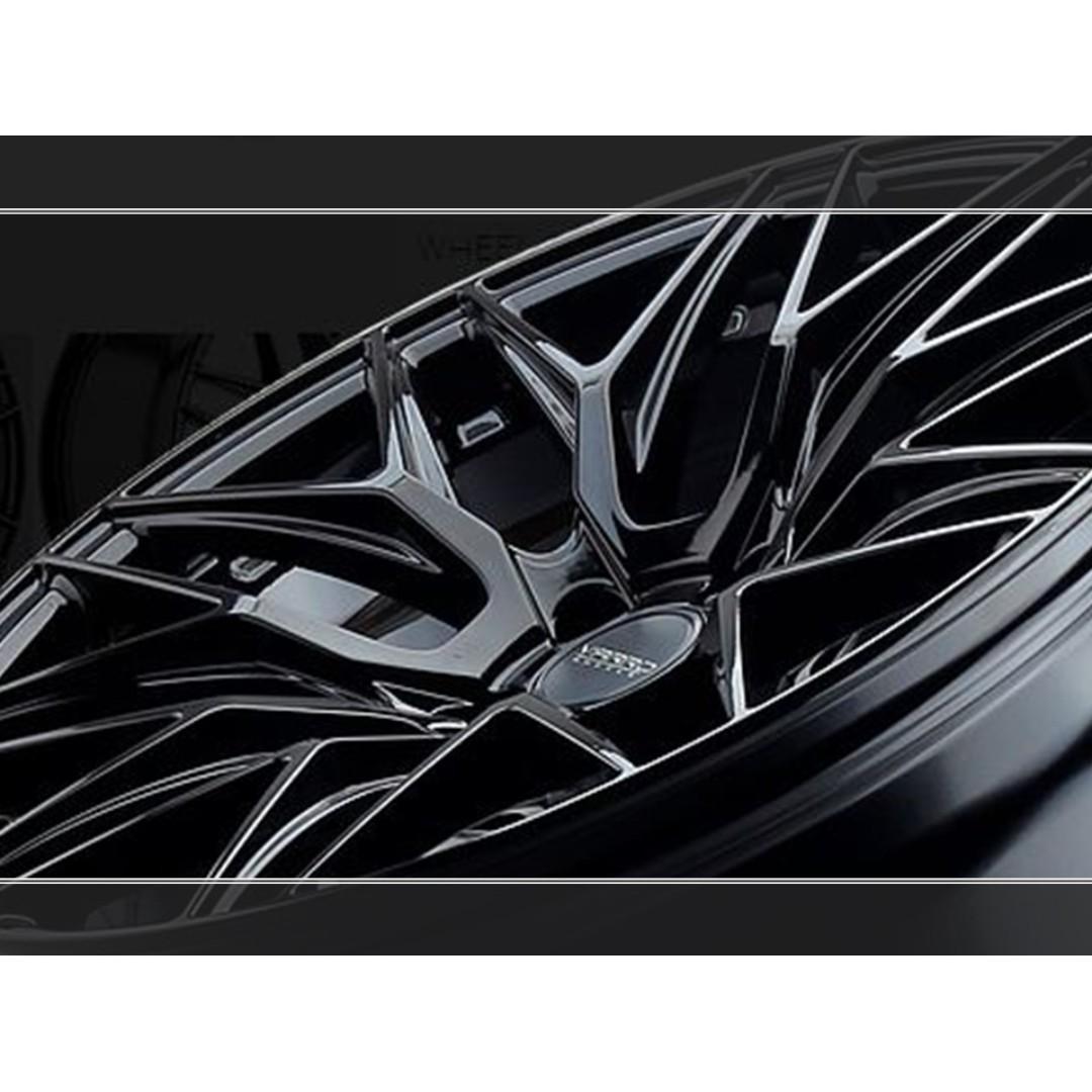 Varro 國際品牌鋁圈璇壓輕量化vd06 黑 鈦 黑車面 槍灰色17 21吋客訂生產10天交貨 汽機車零配件在旋轉拍賣