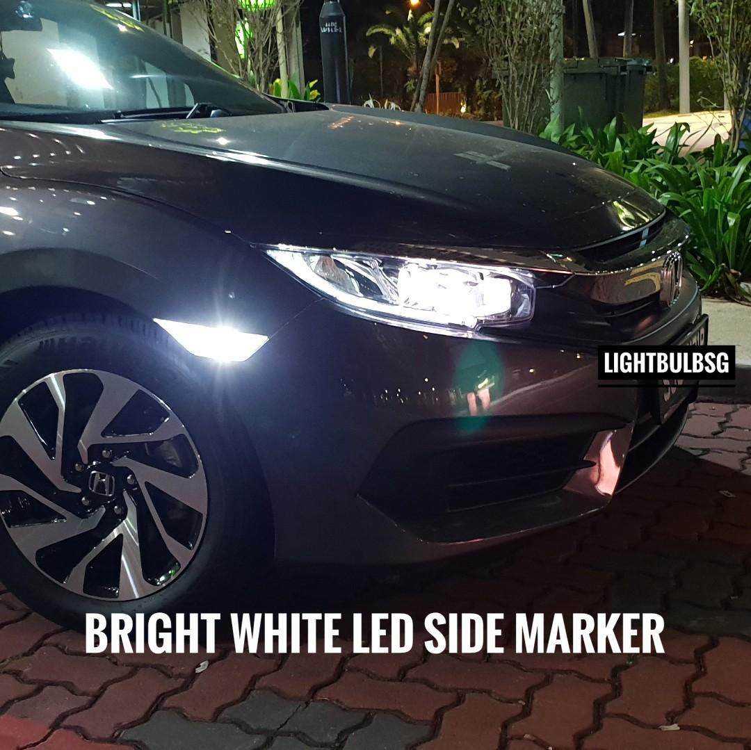 ⭐️5000+ reviews. White LED side marker light for Honda civic FC. Reverse  light. Pole light. T10 LED white light. Canbus error free lights for all  cars, Car Accessories, Electronics  Lights on