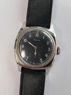 Rare Czech Military Longines Majetek Spravy Tartarugone large vintage wrist watch 1940s