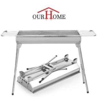 Portable BBQ Grill Rack Outdoor Barbecue Pit