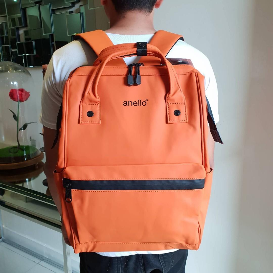 Anello Matt Rubber Mouthpiece Backpack Orange Men s Fashion Bags Backpacks on Carousell