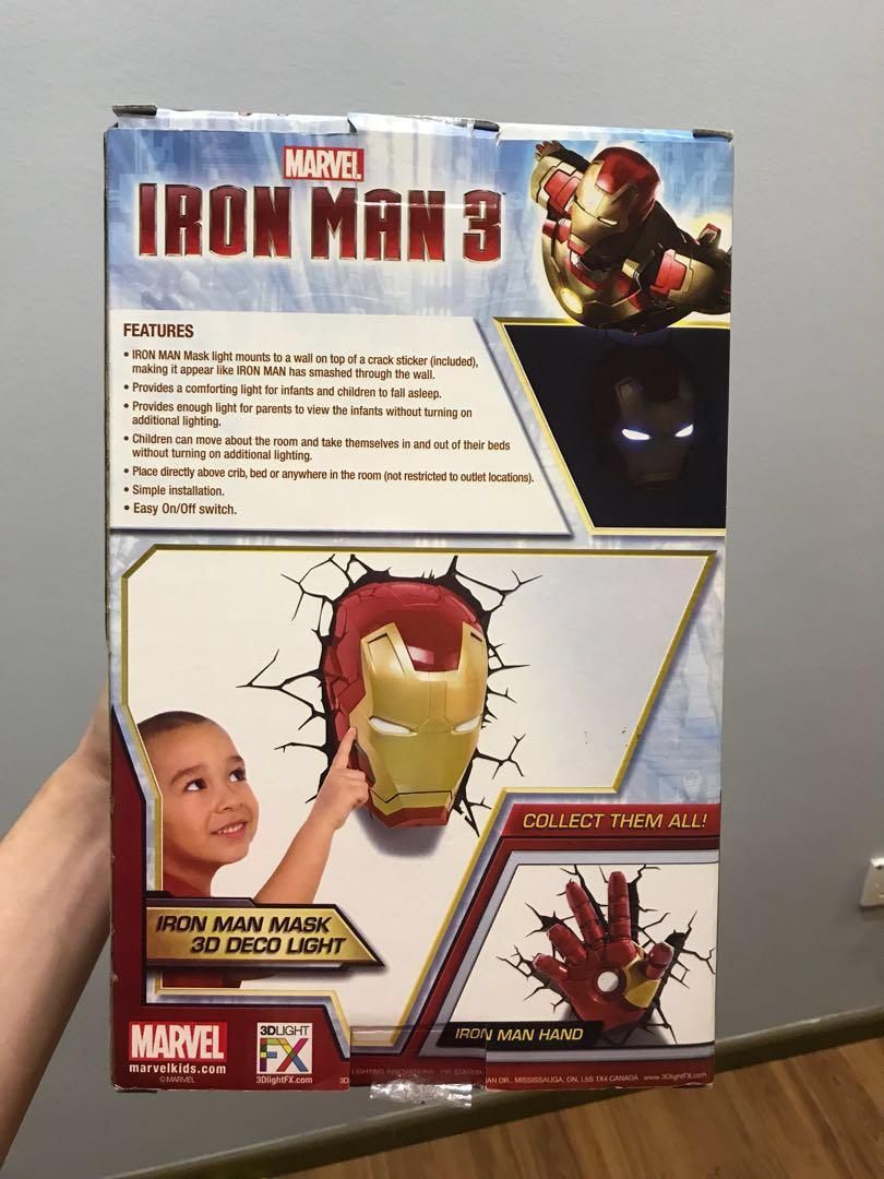 Avengers Iron Man Mask 3d Deco Light Price Reduced Toys Games