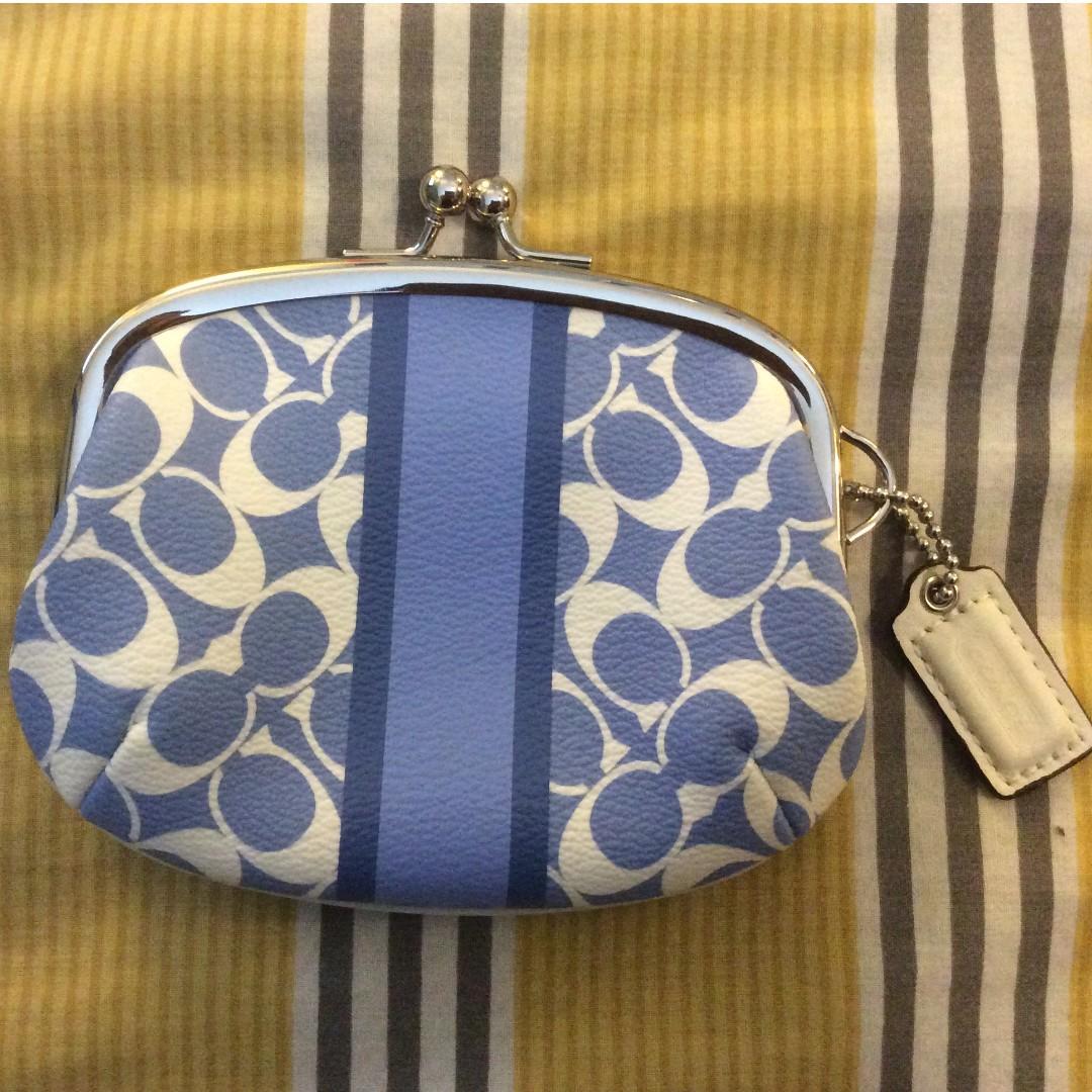 Coach kisslock on sale coin purse