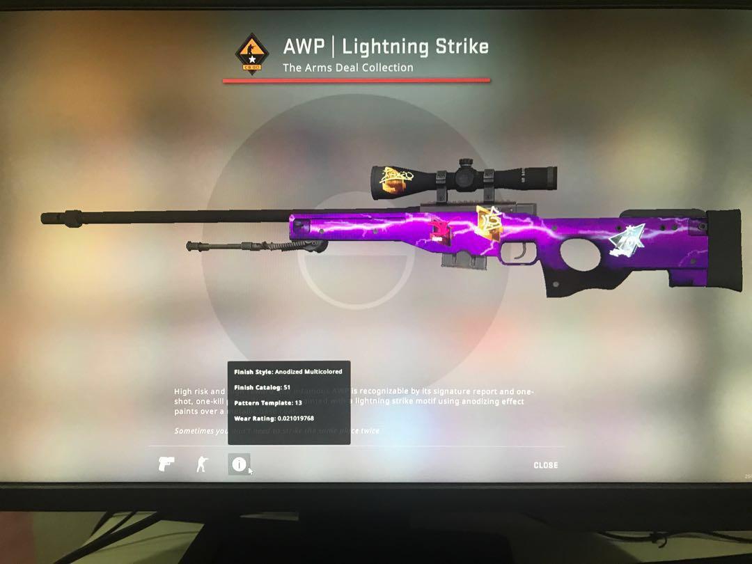 CSGO Skin - AWP | Lightning Strike FN, Video Gaming, Gaming Accessories,  Game Gift Cards & Accounts on Carousell