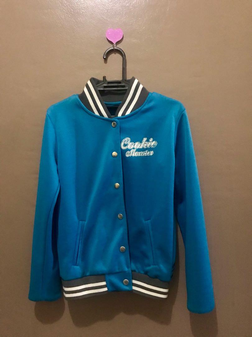 cookie monster varsity jacket