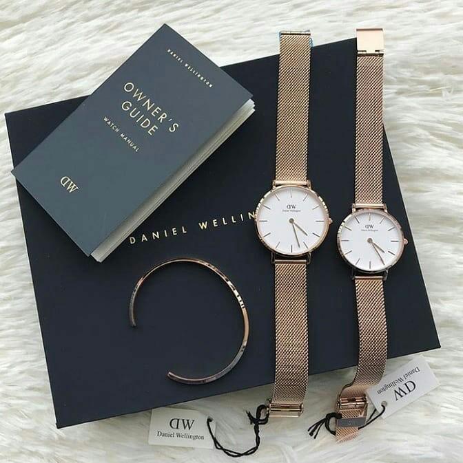 Daniel wellington Petite Melrose SET CUFF 28 32mm New Fesyen