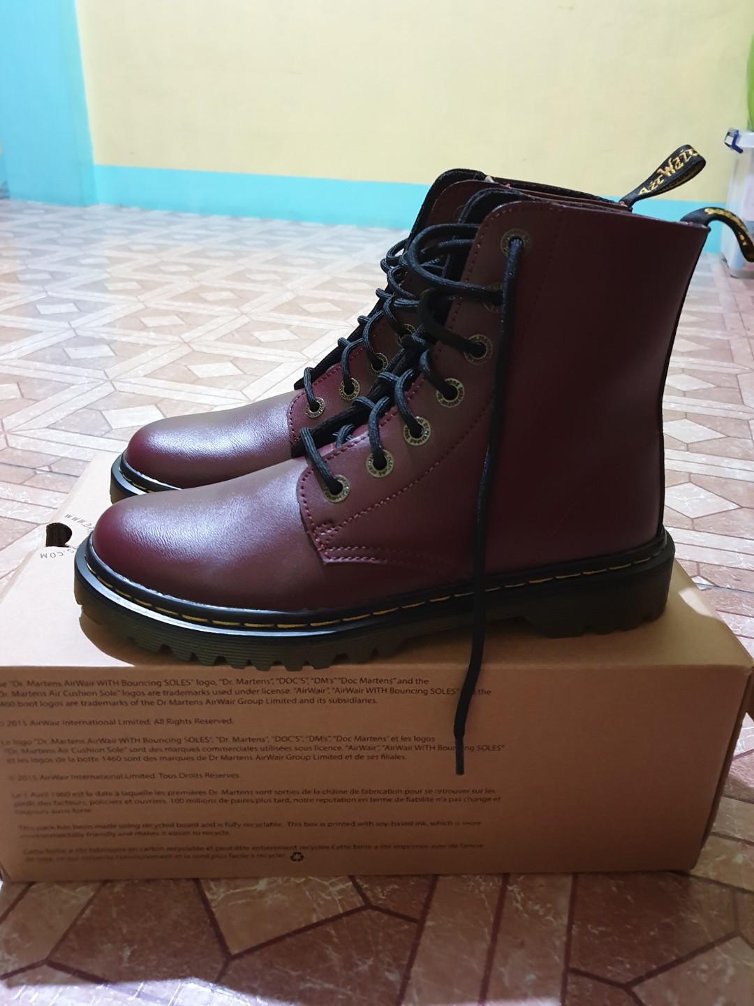 DR. Martens Luana Cherry Red Women s Fashion Footwear Boots on Carousell
