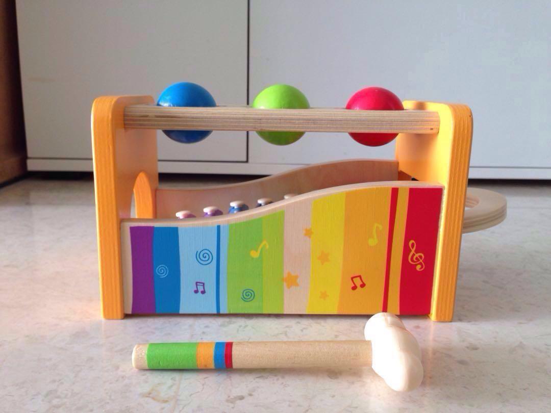 Hape Pound And Tap Bench With Slide Out Xylophone Babies Kids Toys Walkers On Carousell