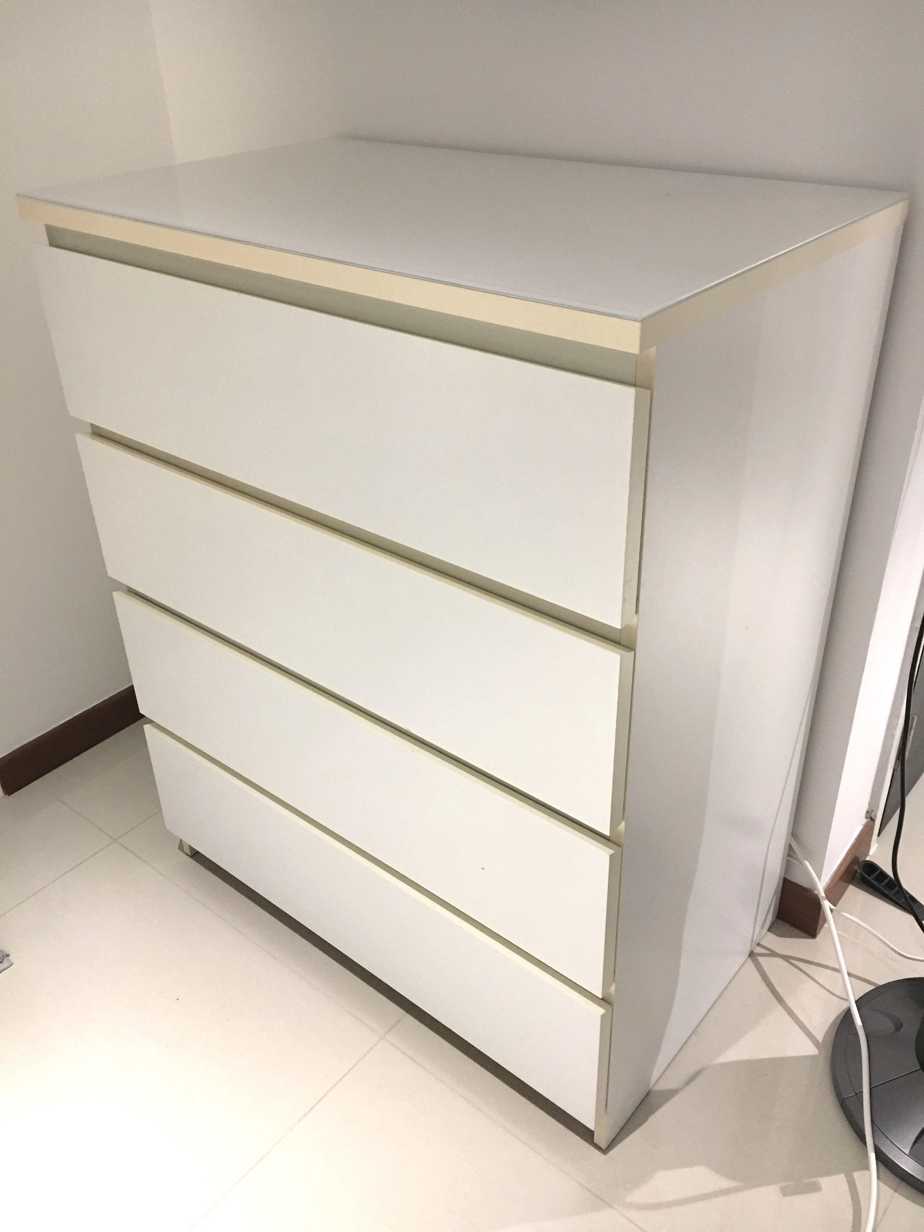 Ikea White Drawers Cabinet Furniture Shelves Drawers On Carousell