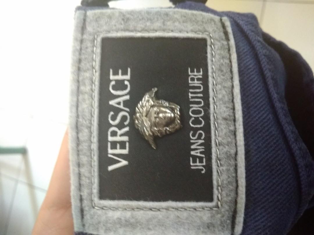 Jual cepat versace Jeans Couture original, Fesyen Pria, Pakaian , Bawahan  di Carousell