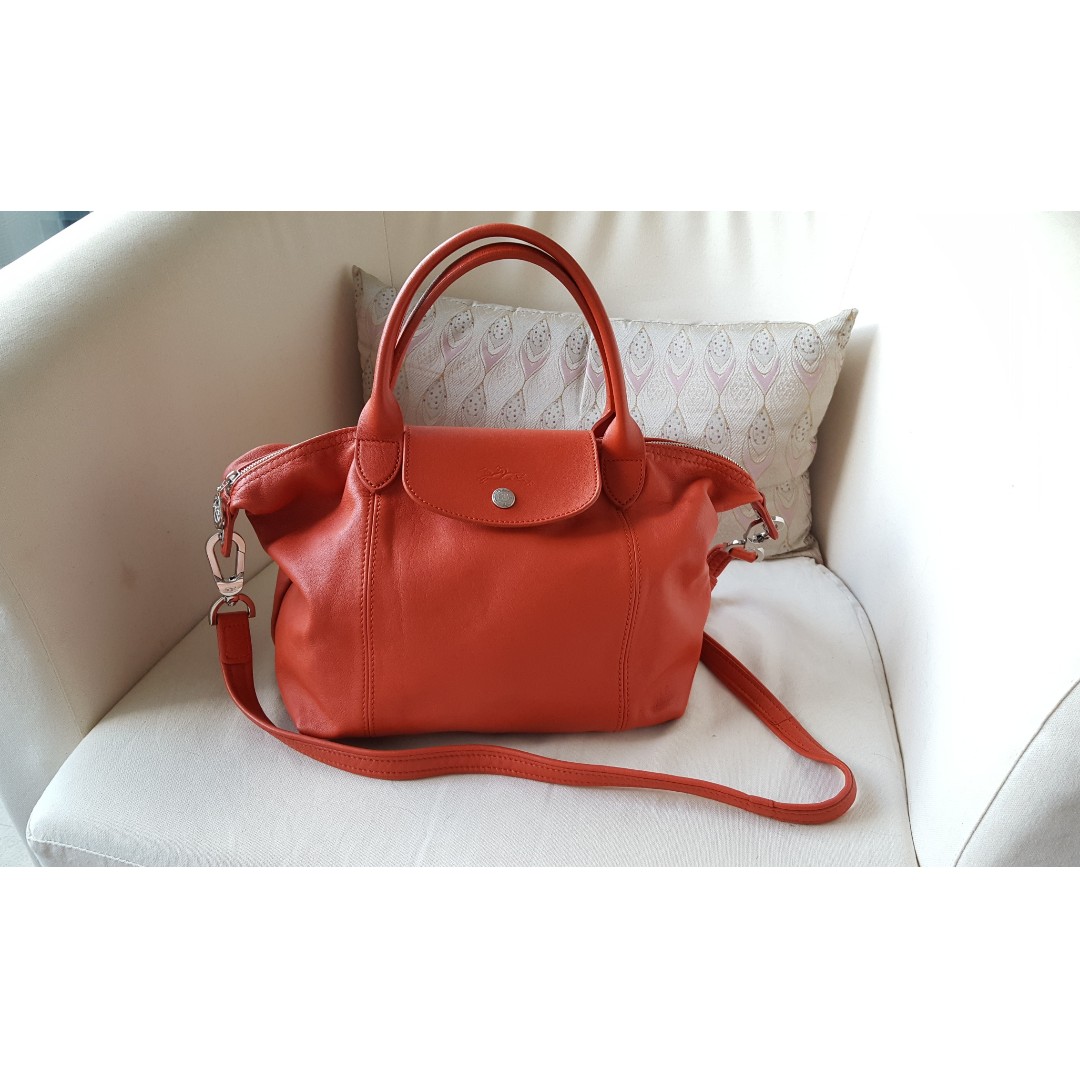 longchamp le pliage small leather