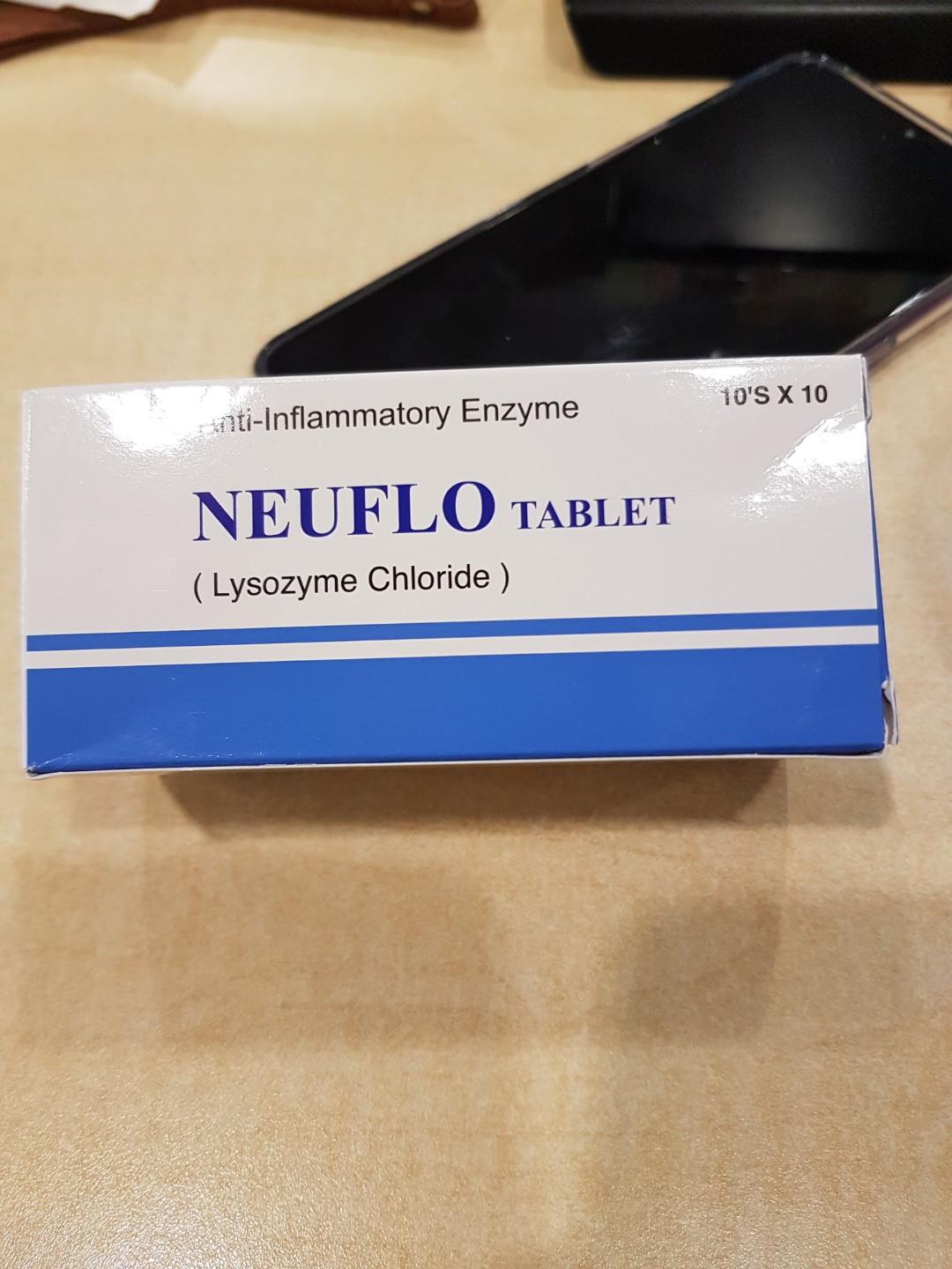 neuflo tablet lysozyme chloride anti inflammatory enzyme