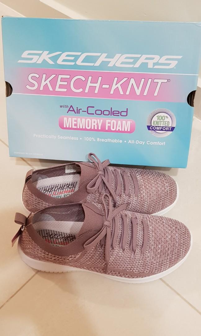 skechers embroidered lace up sneakers