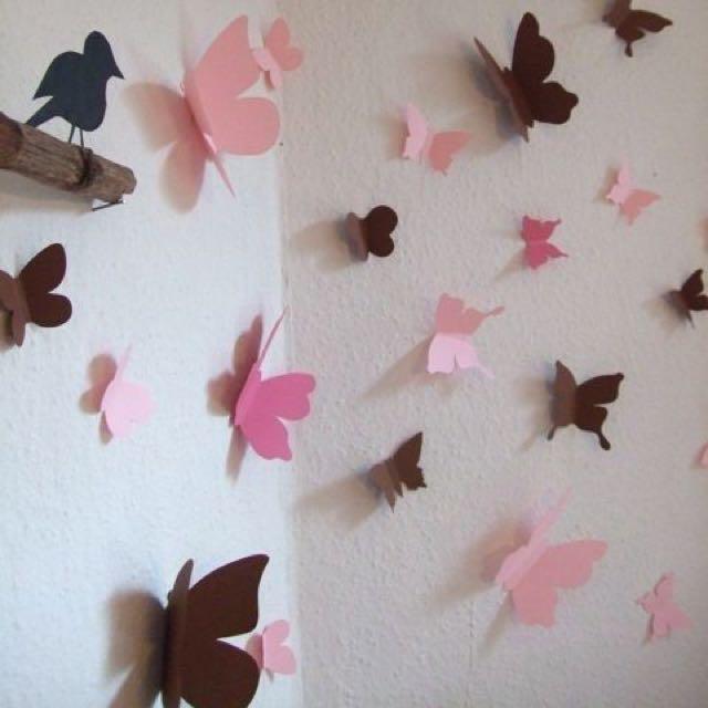 Stick On 3d Butterflies Furniture Home Decor On Carousell