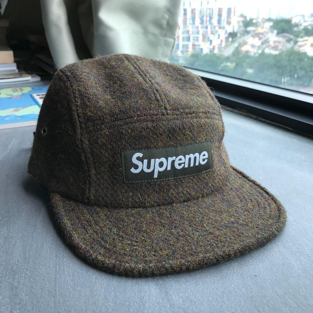 supreme Harris Tweed Camp Cap - 帽子