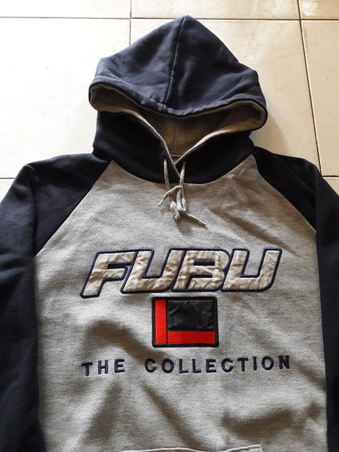 Sweater hoodie FUBU, Fesyen Pria, Pakaian , Atasan di Carousell