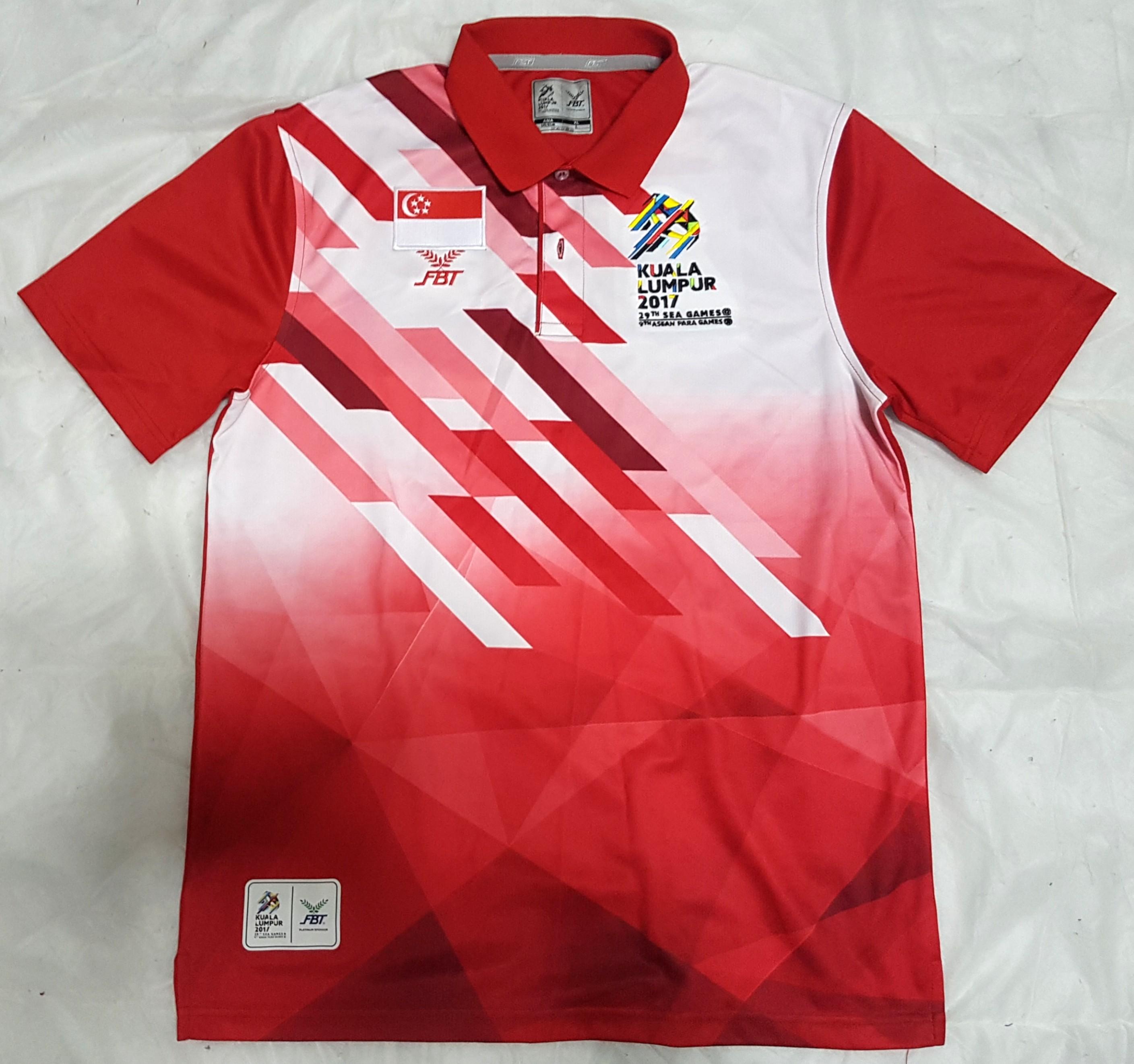 Team Singapore 29th Sea Games Kl Polo Shirt Size Xl Sports Sports Apparel On Carousell