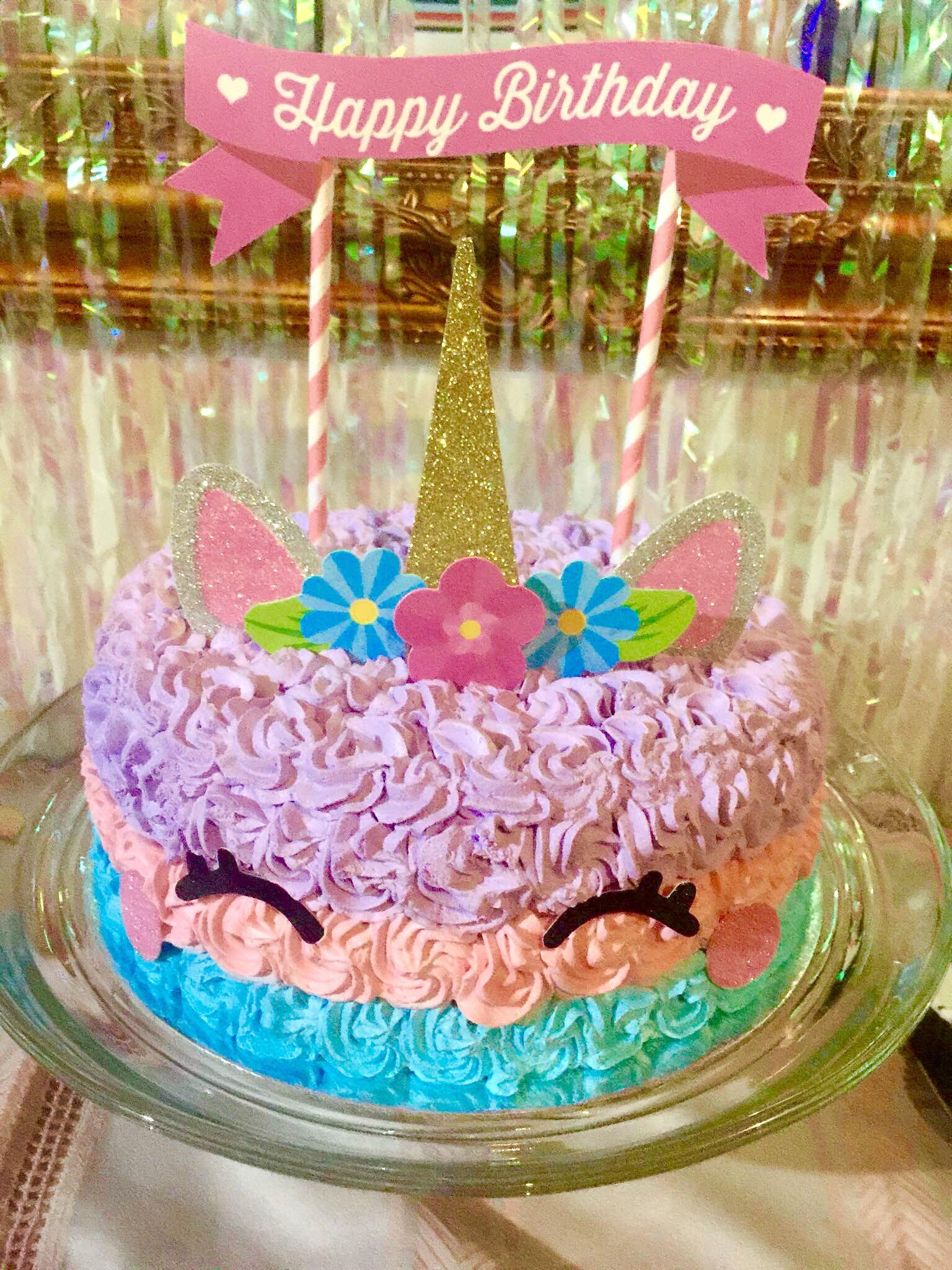 Unicorn Face Diy Cake Topper Design Craft Others On Carousell