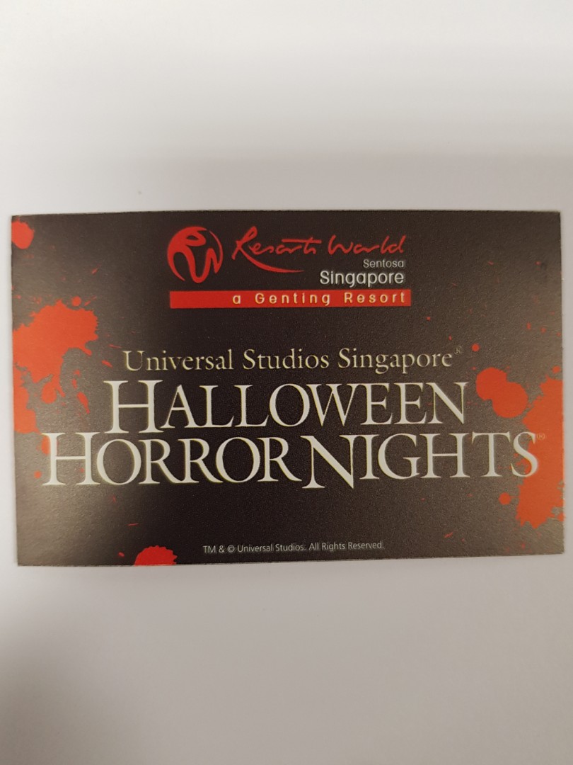 USS 2 HALLOWEEN HORROR NIGHTS TICKETS, Tickets & Vouchers, Event