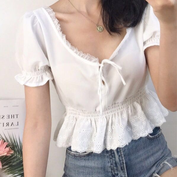 white blouse with peplum