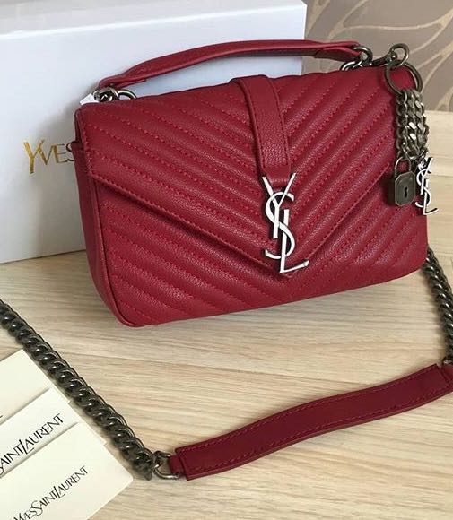 ysl red chain bag