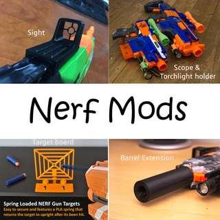 Nerf Gun Mods/ Customised Parts/ Upgrades/ Accessories/ 3D Printing