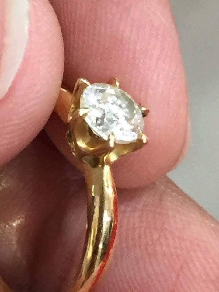 18k Japan gold with .55 carat diamond 