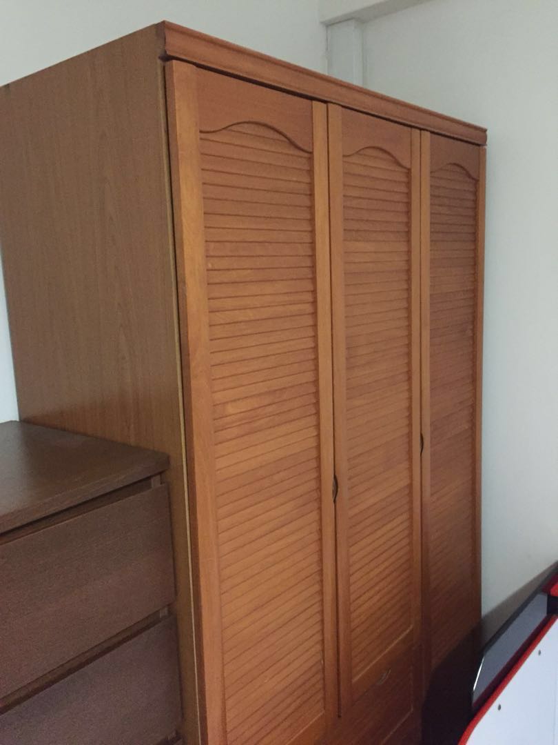 2 Door Solid Wood Wardrobe Sale Furniture Shelves Drawers On
