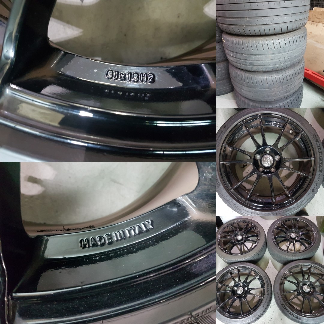 8J x 18' OZ Racing Rims, Car Accessories, Tyres & Rims on Carousell