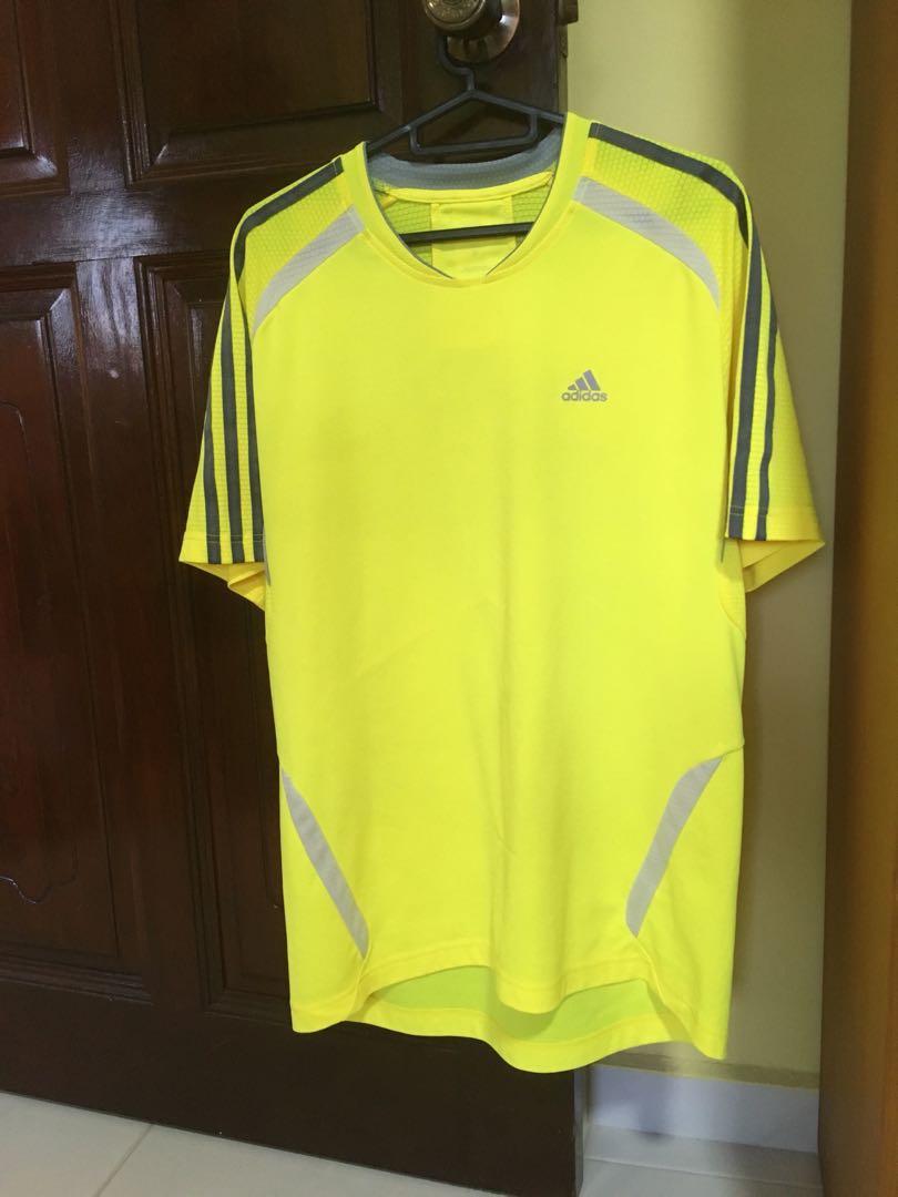 Adidas dri fit climacool T-shirt YELLOW authentic MEDIUM, Men's Fashion,  Clothes, Tops on Carousell