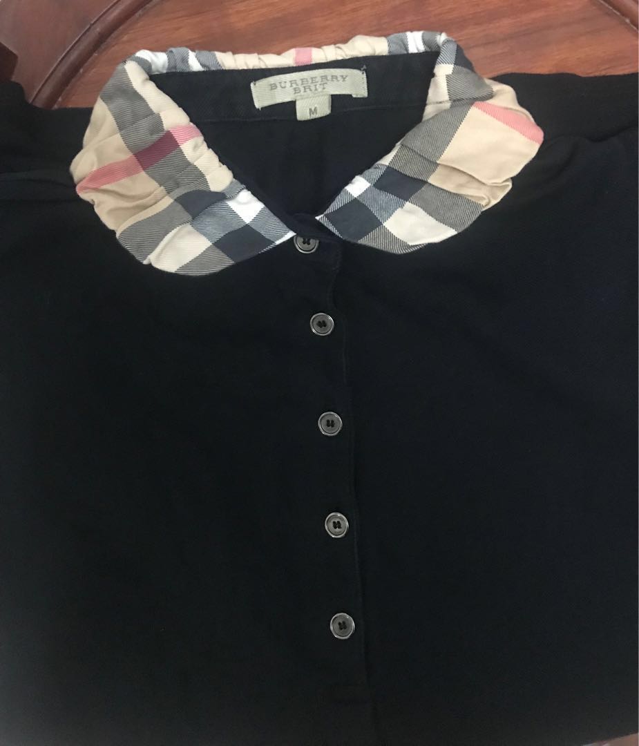 Authentic* Burberry Women's check collar polo shirt for (USED), Women's  Fashion, Tops, Other Tops on Carousell