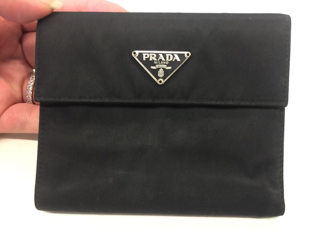 AUTHENTIC Prada Tessuto Nero Wallet, Women's Fashion, Bags 