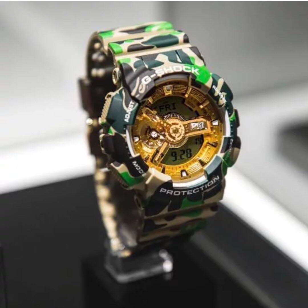 BAPE x G-Shock 25th Anniversary Watch, Luxury, Watches on Carousell