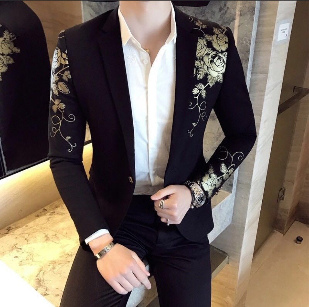 Mens floral on sale print blazer