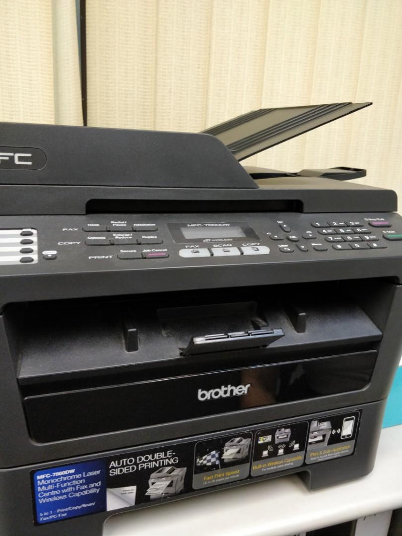 Brother MFC 7860DW printer fax scanner 打印機 影印機 傳真 掃描器, 電腦＆科技, 打印機及影印機