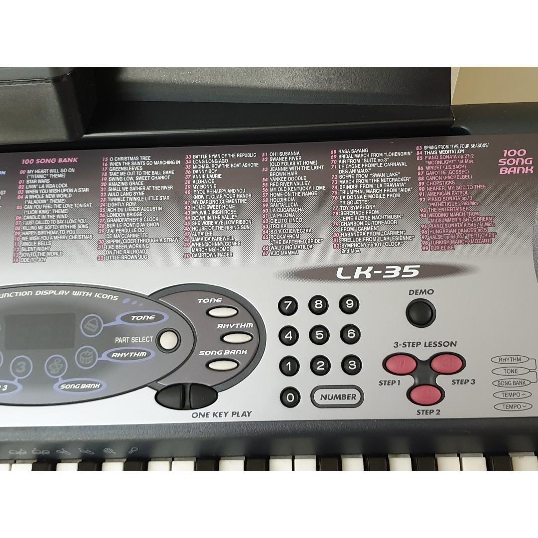 CASIO LK35 61key Lighted Electrical Keyboard, Hobbies & Toys, Music