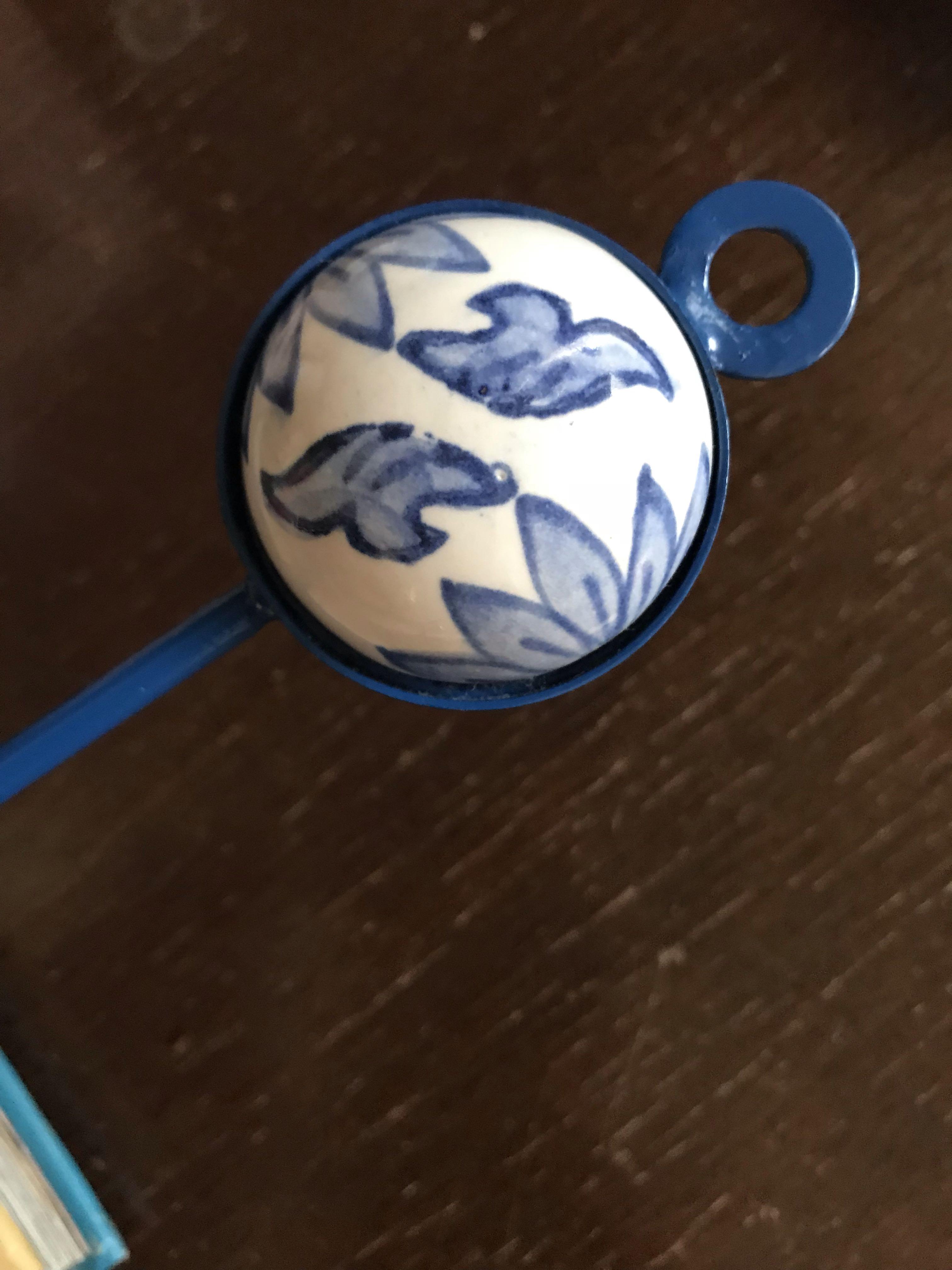 Ceramic Hook (Category: Vases & Decorative Bowls) located in Kota Kinabalu. Submitted by cornfield (Listing ID 193192142, Image 3). Description: Iron and ceramic hook. Spice up your wall with this stylish blue hook.Ideal for hanging small & big items. .