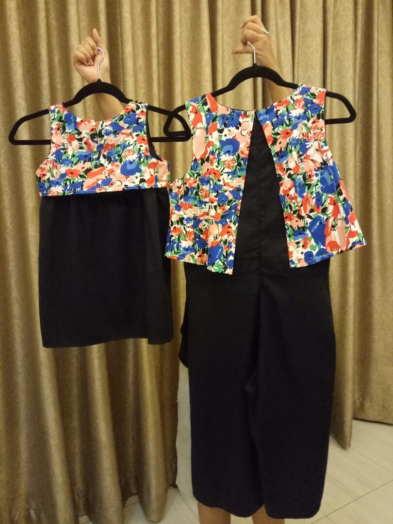 Couple mom and kid sale dress