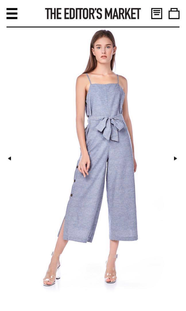 Side button jumpsuit clearance