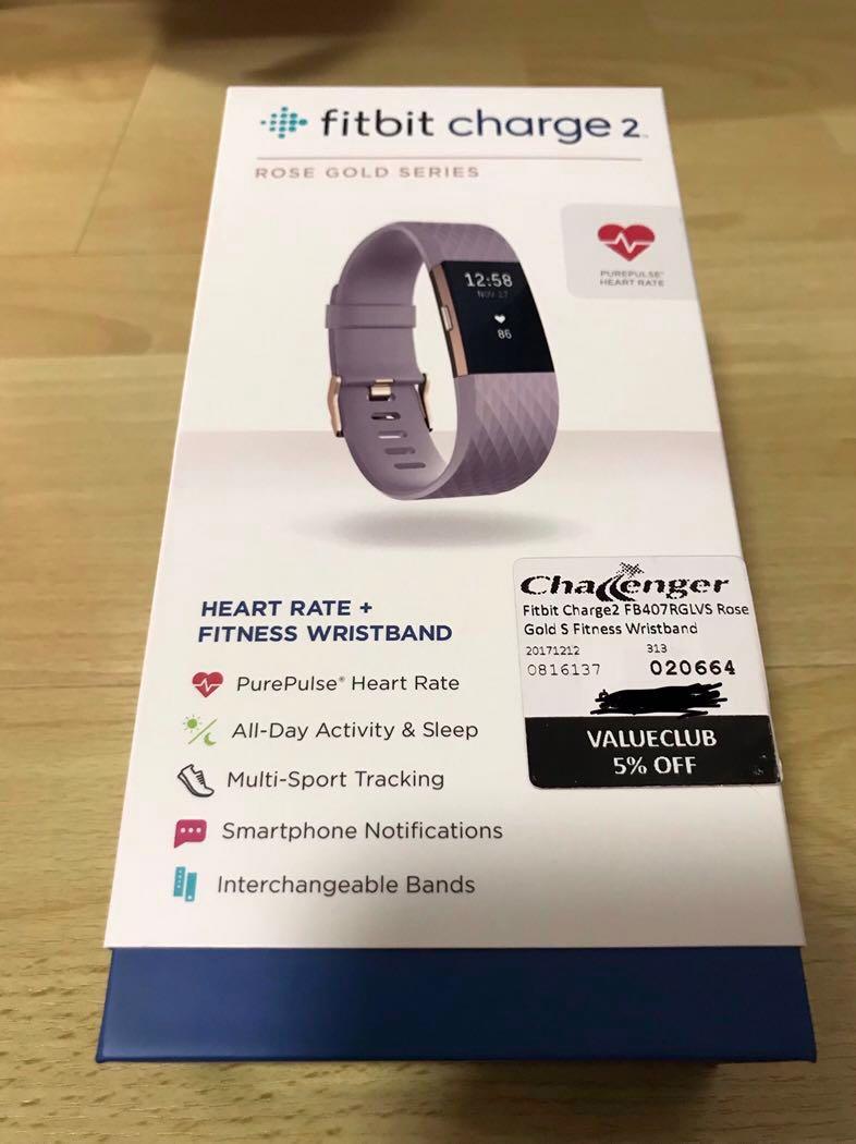 Fitbit Charge 2 Rose Gold Series Size Small Mobile Phones Gadgets Wearables Smart Watches on Carousell