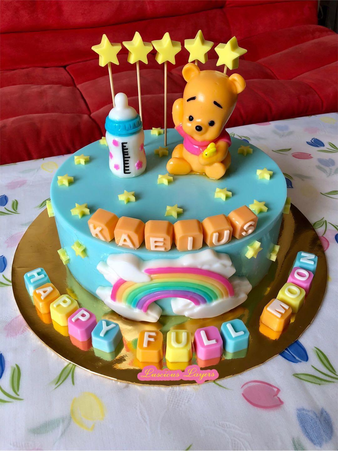 Full Moon Pooh Theme Jelly Cake Food Drinks Instant Food On Carousell
