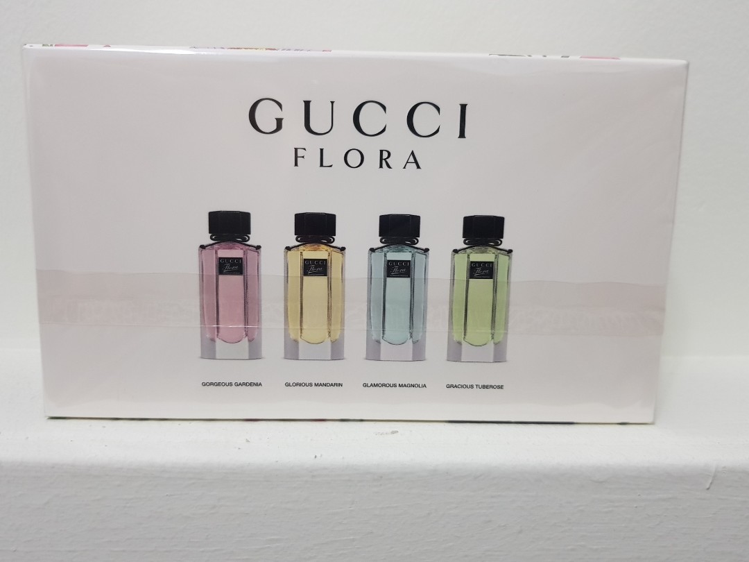 gucci flora 4 piece miniature gift set