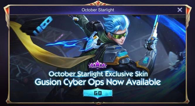 Gusion Cyber Ops October Starlight Membership Diamonds Mobile Legends Toys Games Video Gaming In Game Products On Carousell