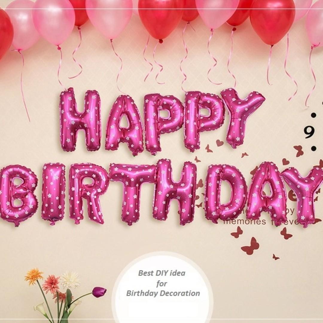Happy Birthday Balloon White Dot Party Decoration Foil Balloon